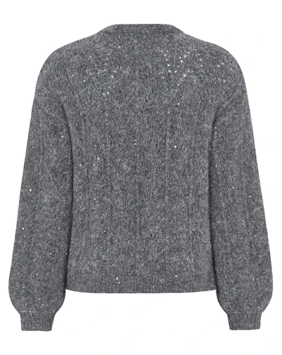 Soft Rebels - SRFrances Sequin Knit - Dark Grey Melange
